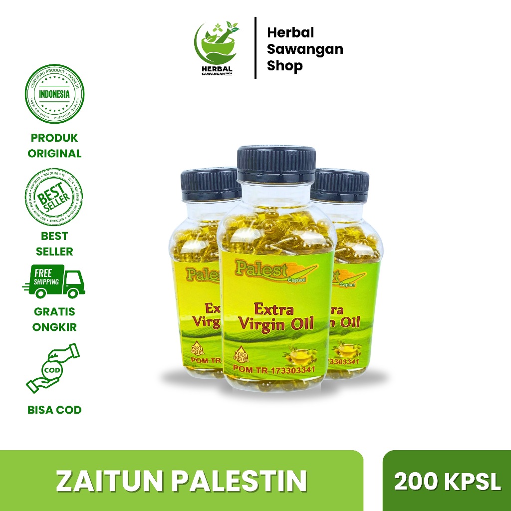 Minyak Zaitun PalestIn 200 kapsul | Extra Virgin Oil 200