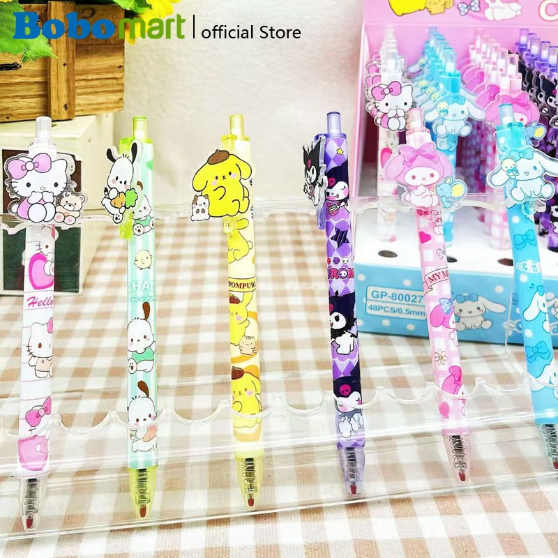 

BOBOMART 1PCS PULPEN GEL KLIK SANRIO KARAKTER LUCU QS-6396