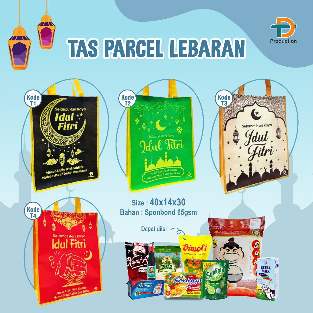 

(isi 12pcs) Tas Parcel Lebaran Goodie Bag Idul Fitri Premium