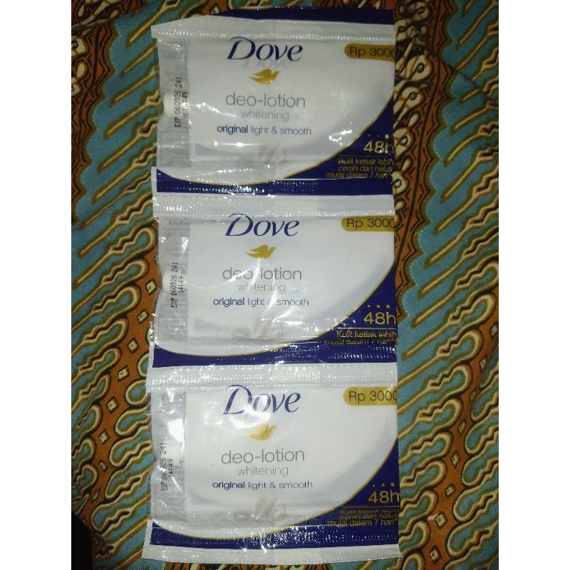 new bukan preloved deodorant dove sachet isi 3 9gr