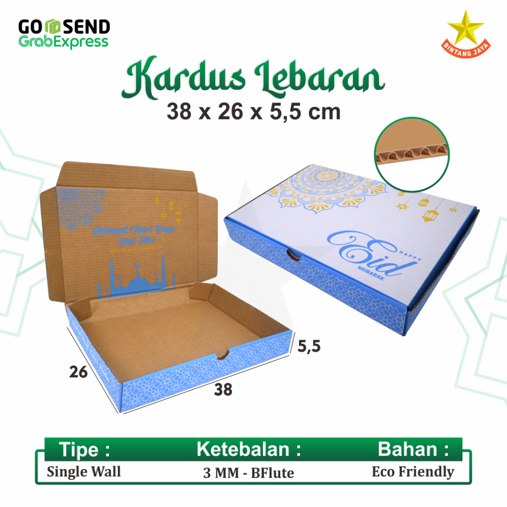 

Box 38x26x5.5 cm (KuKer Toples 250gr isi 6) Kardus/Karton/KUKER 250 gr/Kue Kering/hampers/idul fitri/eid