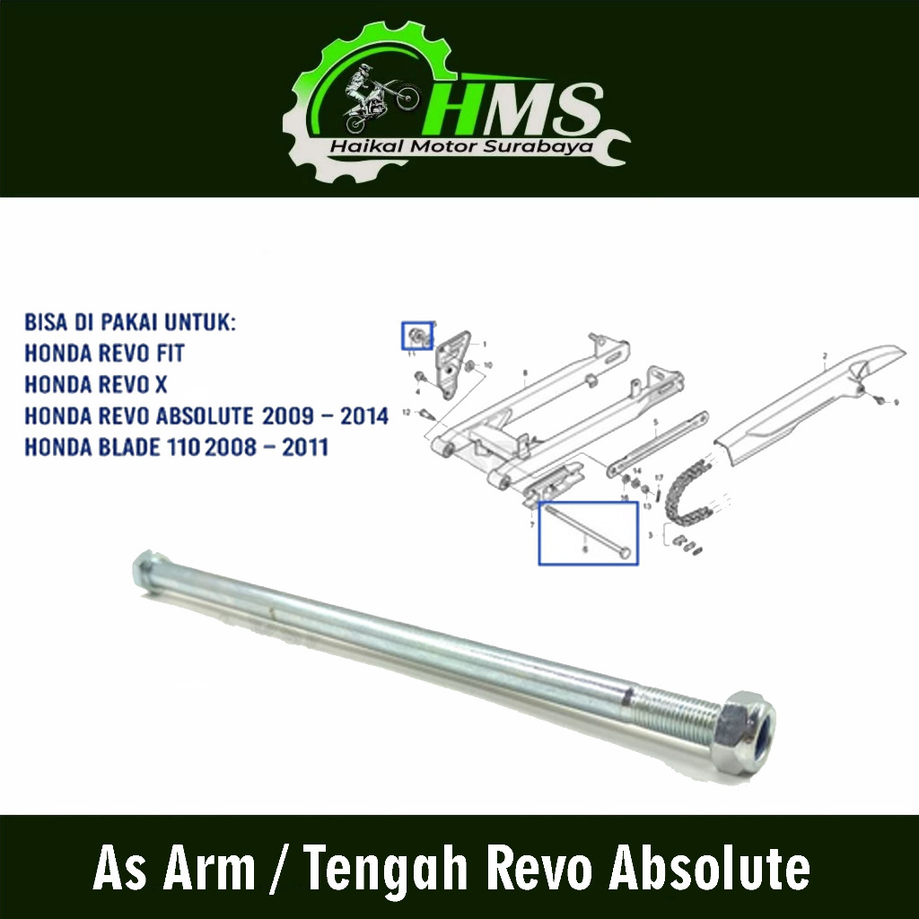 As Arm / Tengah Revo Absolute - As Swing Arem Fork Forek Garpu Tengah Center Blade Revo Fit Revo X