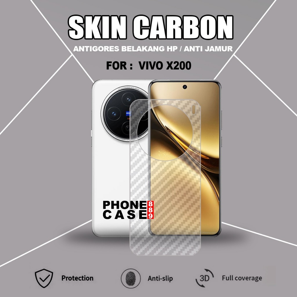 VIVO X200 VIVO X300 VIVO X300 PRO  SKIN CARBON TRANSPARAN ANTI GORES ANTI JAMUR VIVO X200 VIVO X300 
