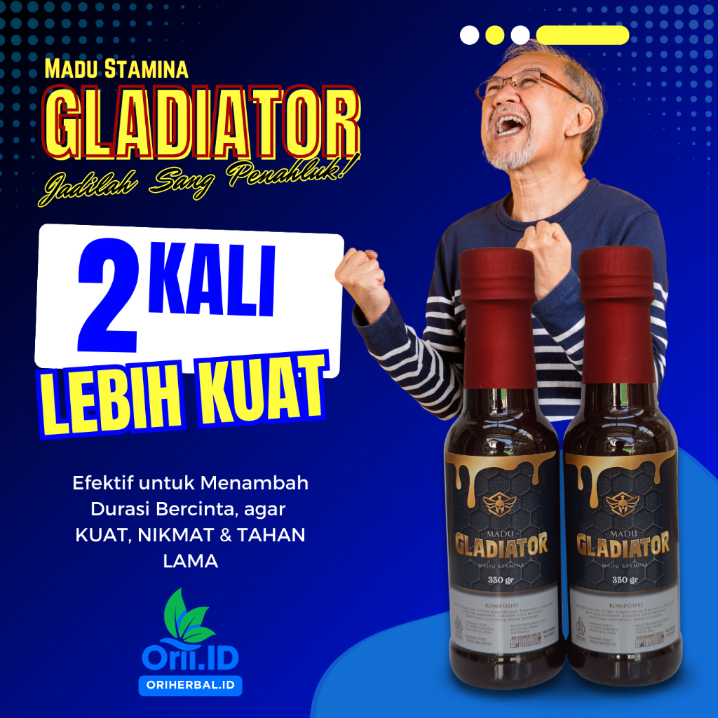 MADU Gladiator Madu Herbal stamina Penyubur Kandungan Sperma Encer 100% Madu Penyubur - 350gr