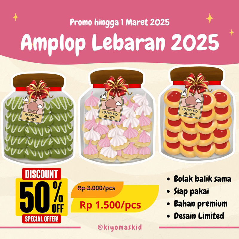 

Amplop Lebaran 2025 Happy Eid Al Fitr/Amplop Lebaran 3D Model Toples Ekonomis