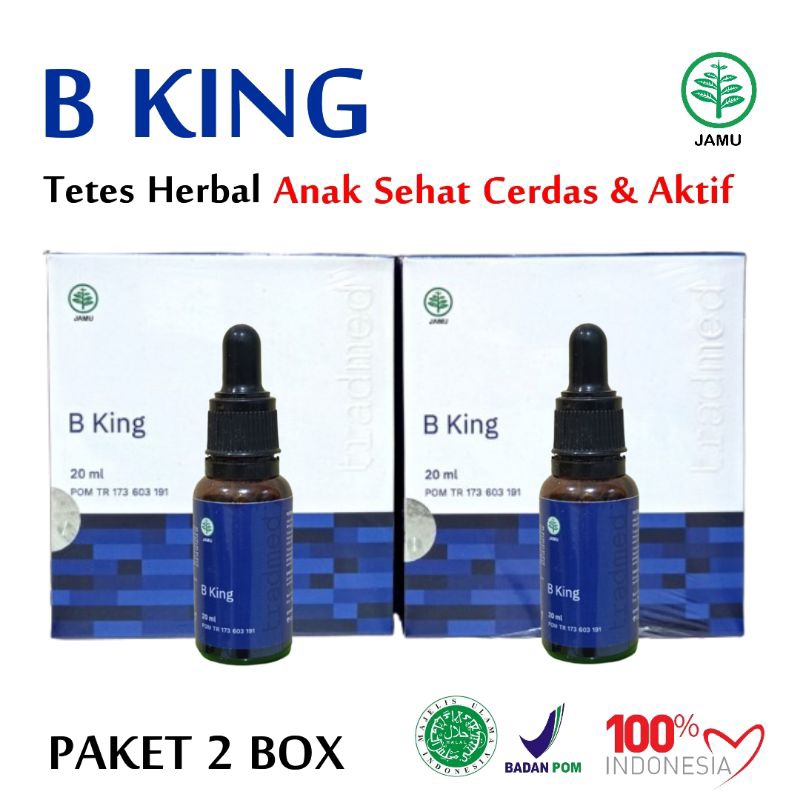 [Paket 2 Box] B King BKing BrainKing Plus Original Tetes Herbal Anak Sehat
