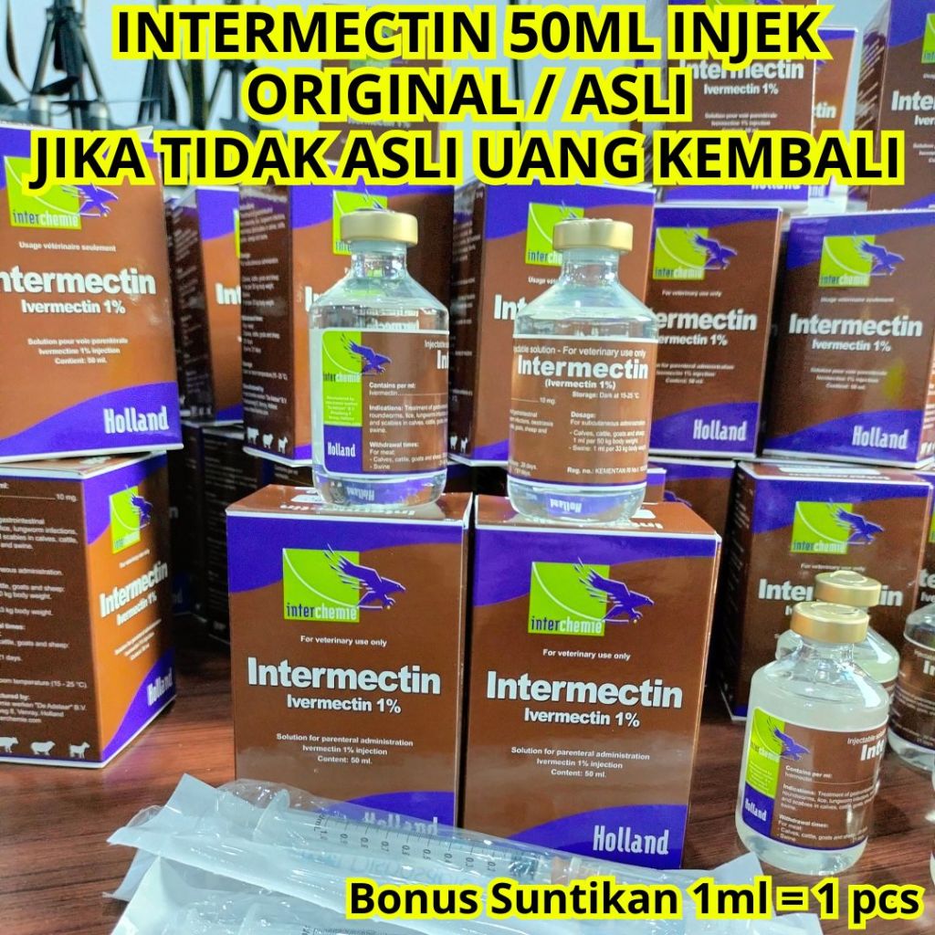 INTERMECTIN 10ML INTERMECTIN 5ML INTERMECTIN 50ML Paket Obat Scabies Koreng Obat Gudig Paling Ampuh 
