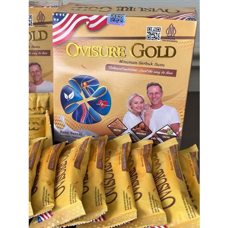 

ovisure gold susu untuk tulang dan sendi/1 box isi 12 sachet/kemasan baru
