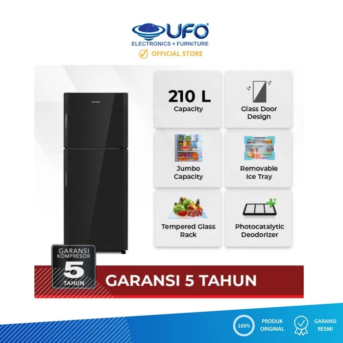 Polytron Kulkas 2 Pintu 210L PRM21DMY