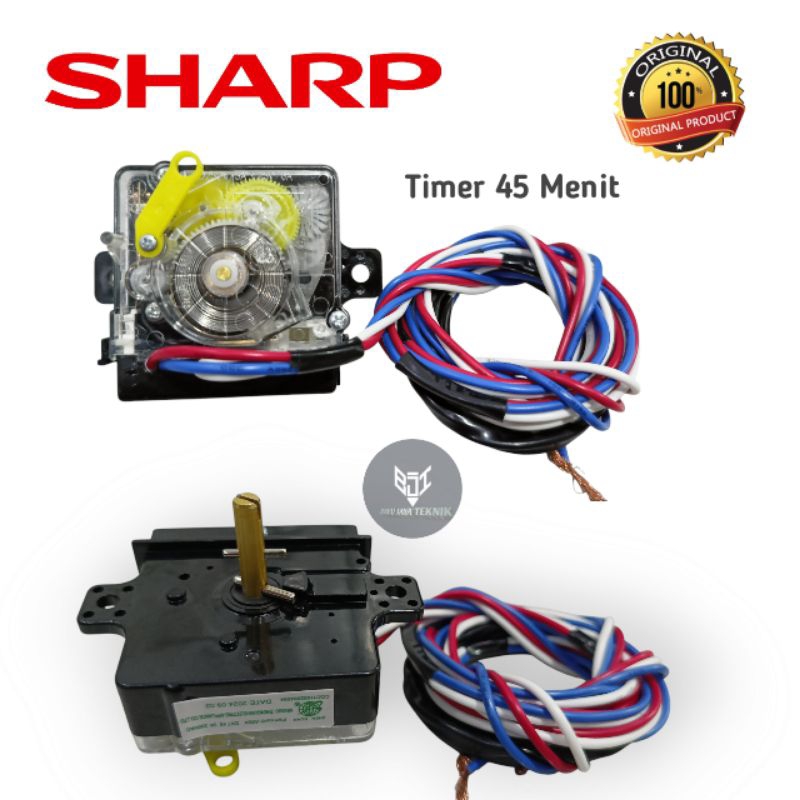 Timer Mesin Cuci 2 Tabung SHARP Original | Timer 3 Kabel Sharp 45 Menit