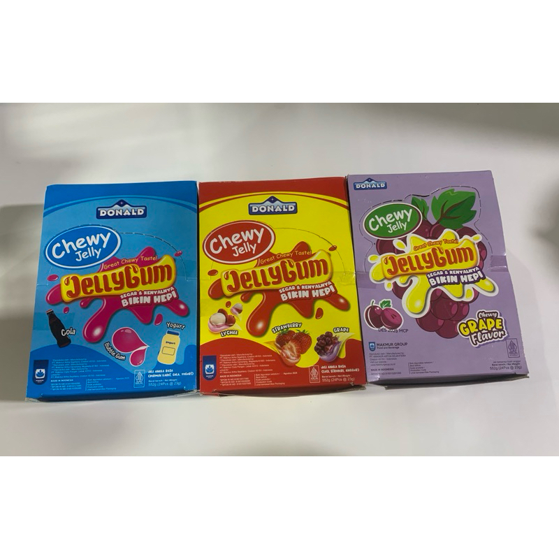 

Donald Chewy Jelly Gum Isi 24 per box