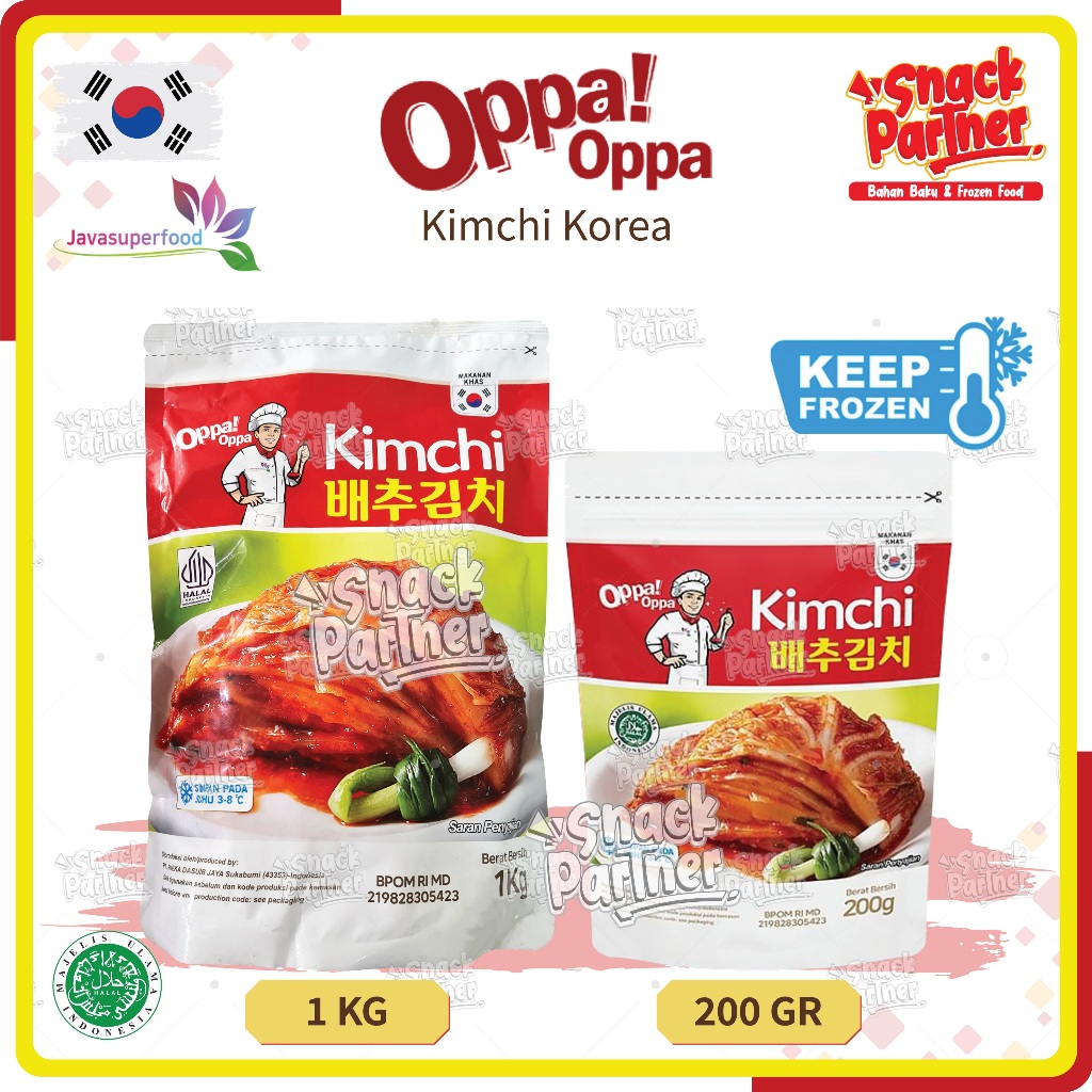 

OPPA! OPPA | KIMCHI KOREA 200 GR / 1 KG - Sayur Sawi Fermentasi - Makanan Instant Segar Fresh HALAL JAVA SUPER FOOD