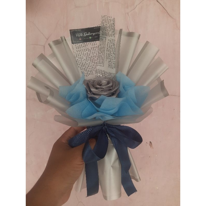 buket 1 tangkai bunga pita satin