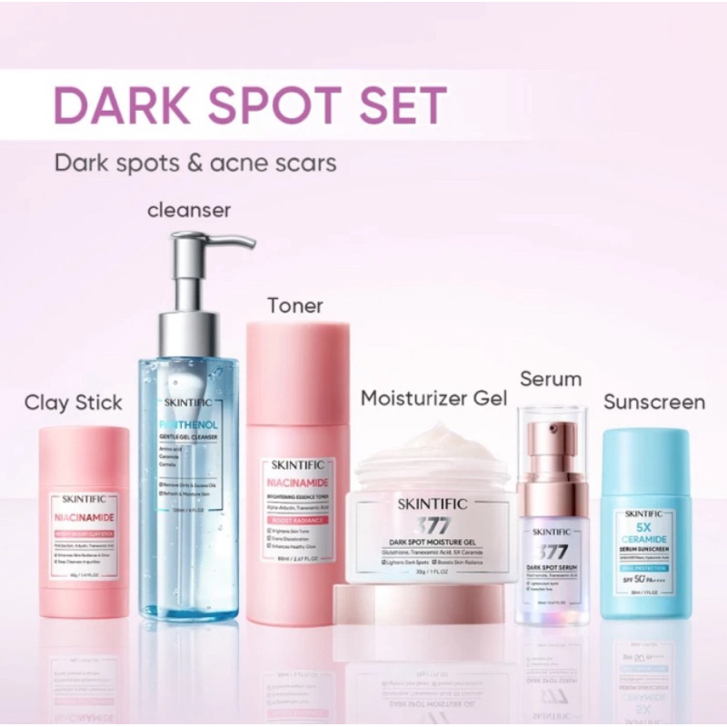 SKINTIFIC Dark Spot Set Skincare 6in1 Anti Dark Spot