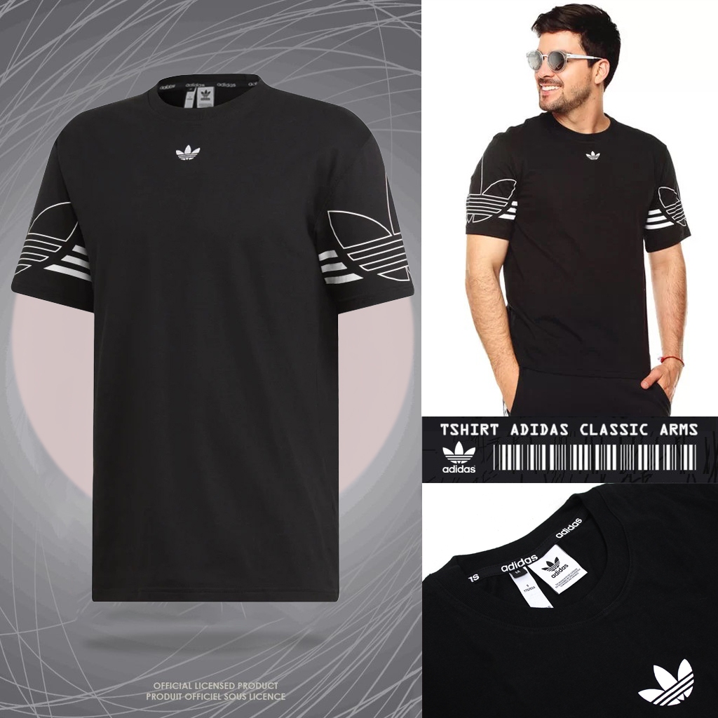 Kaos Adidas pria classic klasik arms grade original tees baju tee premium