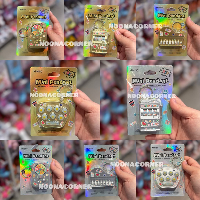 Miniso Toys ‼️ Mini Pendant / Gantungan Kunci Game Mini Metal Series (Piano / Slot Machine / Game Co
