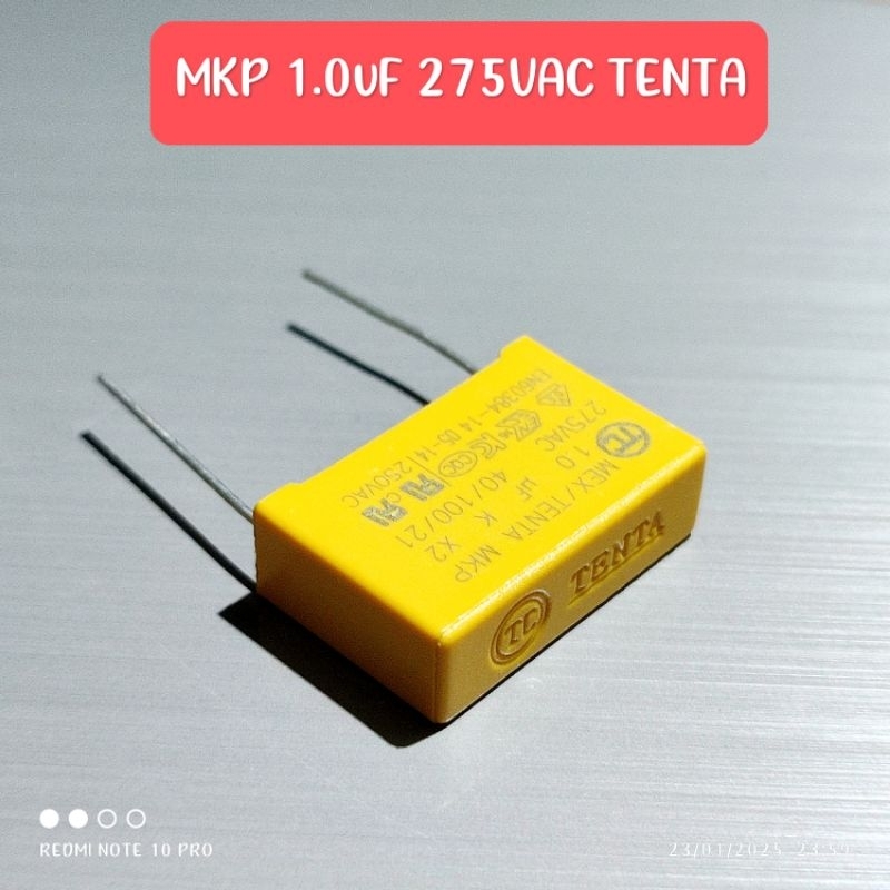 KAPASITOR MKP 1UF 1.0UF 105J 275V AC MKT TENTA