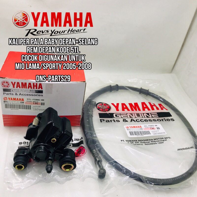 KALIPER KEPALA BABI DEPAN 5TL+SELANG REM DEPAN YAMAHA MIO SPORTY/MIO PERTAMA 2005-2008 KODE PARTS 5T