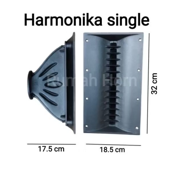Horn tweeter harmonika single 18.5x32 cm bahan cor diral aluminium