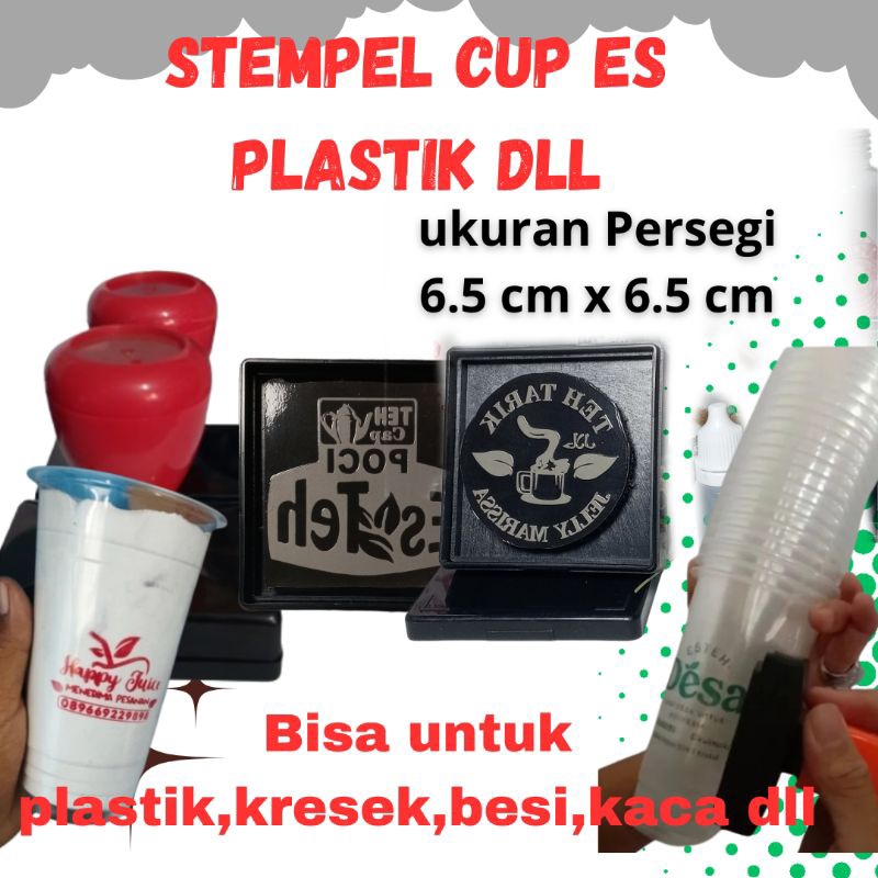 

stempel plastik / stempel sterofom / stempel cup plastik FREE tinta refil