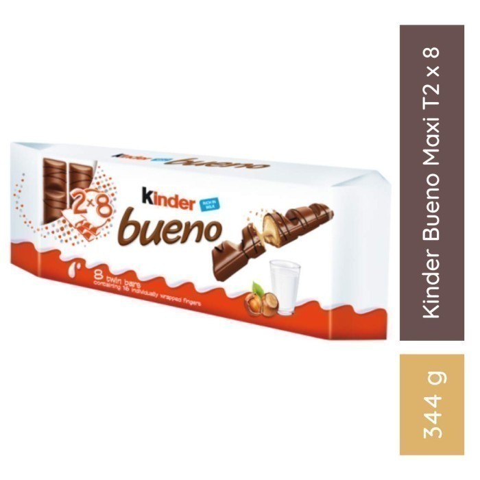 

Coklat KINDER Bueno Maxi Milk & White Chocolate isi T2 x 8 packs