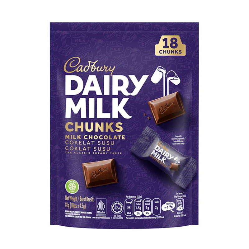 

CADBURY DIARY MILK CHUNKS ISI 18