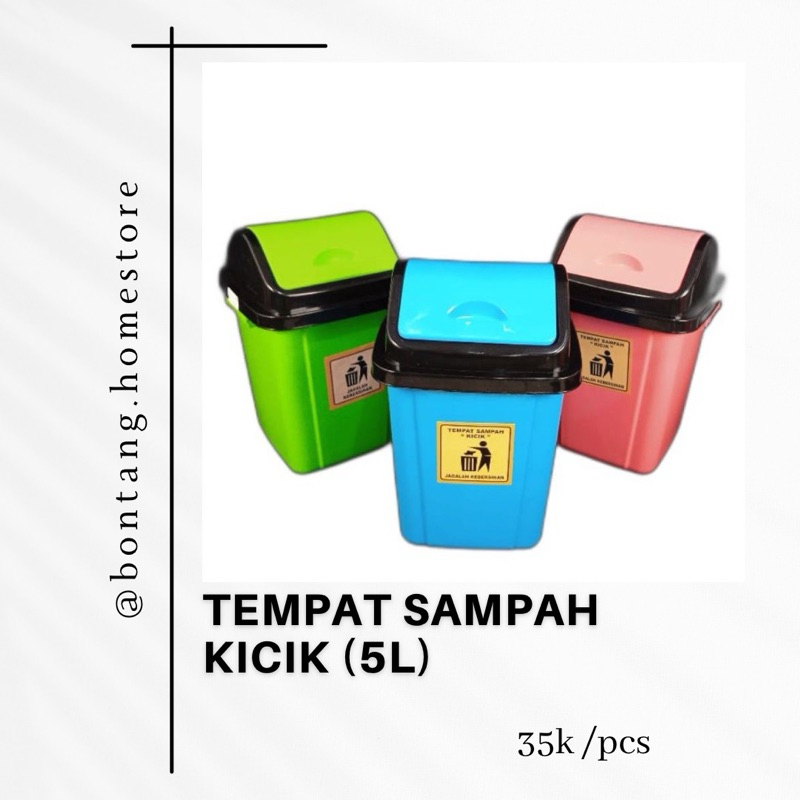 TEMPAT SAMPAH KICIK 5L || DUSTBIN TEMPAT SAMPAH KAMAR/ KAMAR MANDI DAPUR MINIMALIS