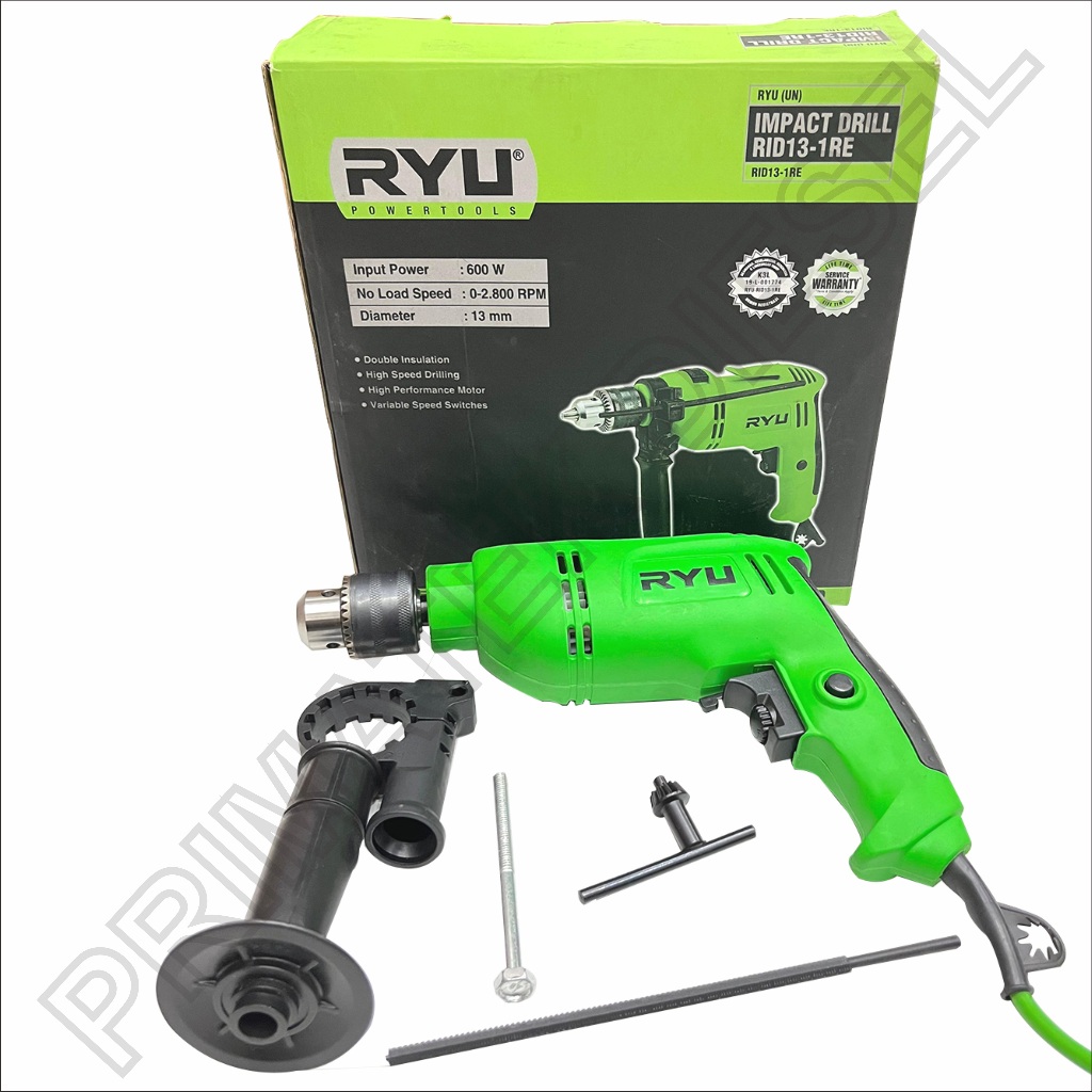 Mesin Bor Beton Tangan 13mm 600Watt RID13-1RE RYU / Electric Impact Drill 13mm 600Watt RID 13-1 RE R