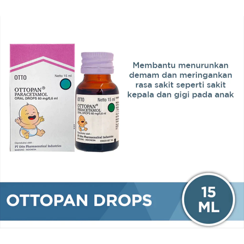 Ottopan Drops 15 ml - Obat Demam Paracetamol 15ML Anak Bayi Parasetamol