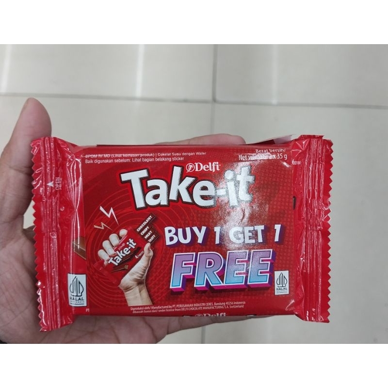 

DELFI TAKE IT COKLAT SUSU DENGAN WAFER ISI 2 PCS