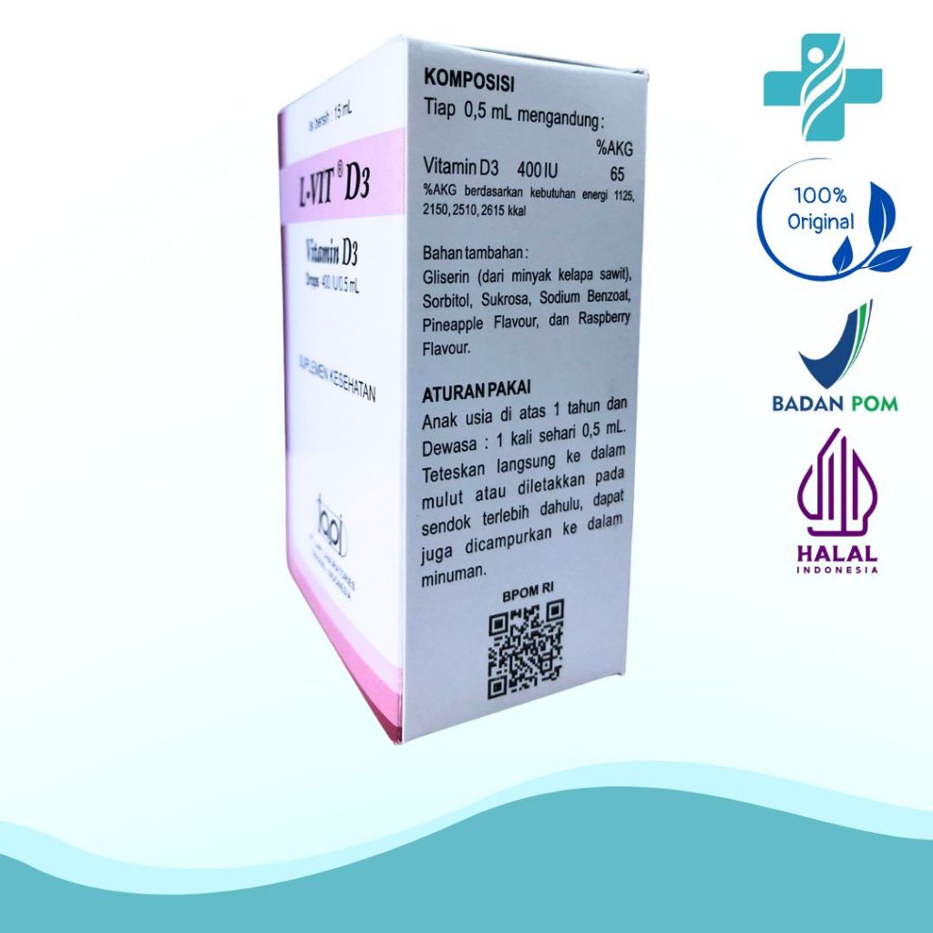 L VIT DROP vitamin D harian untuk anak hingga dewasa