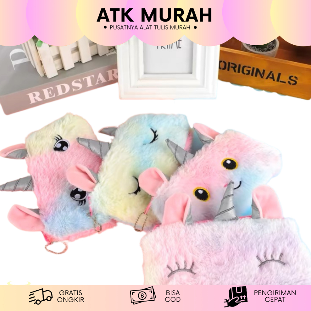 

KOTAK PENSIL BULU UNICORN MUKA MATA TEMPAT PENSIL BULU RAINBOW LUCU ALAT TULIS SEKOLAH MURAH TERJANGKAU