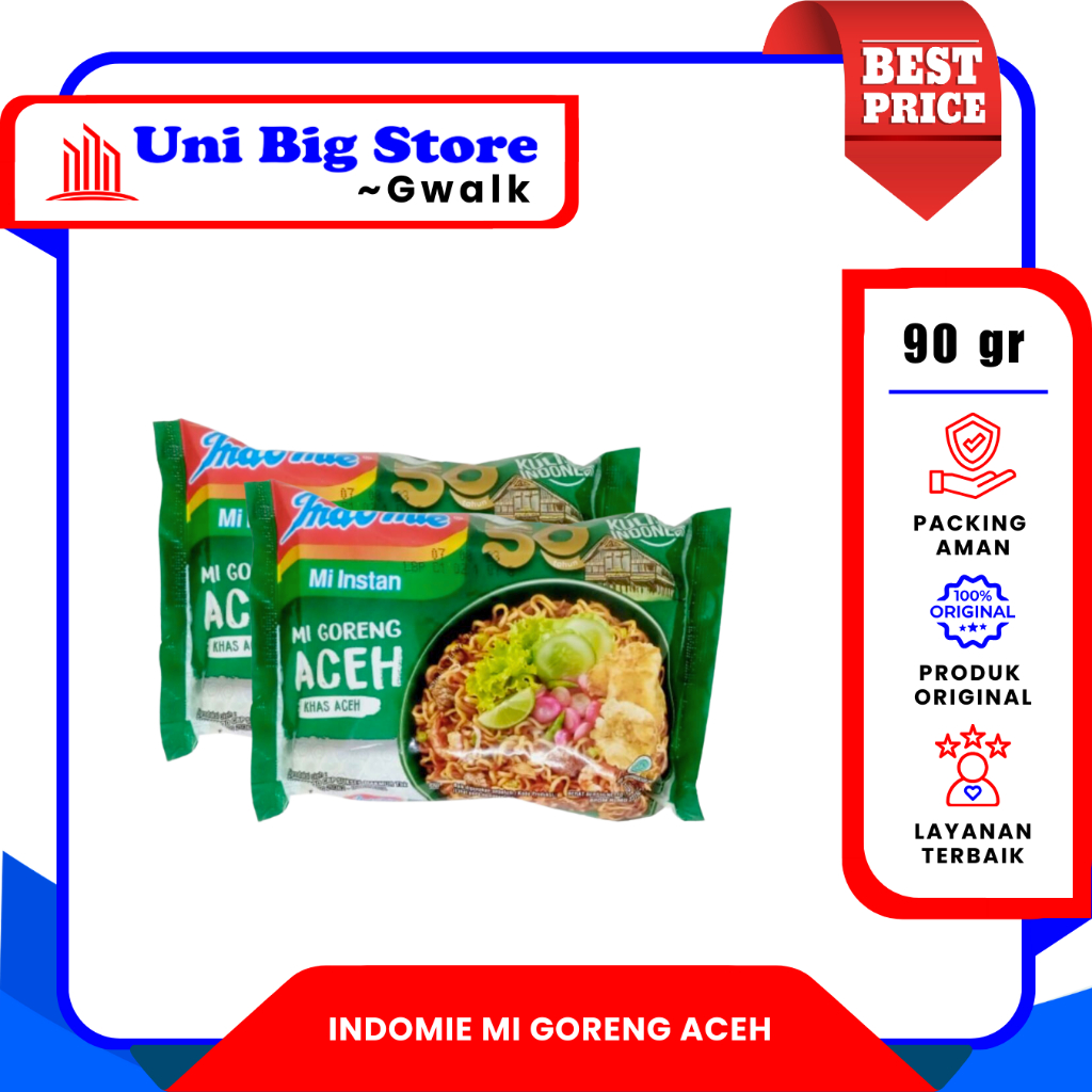 

INDOMIE MI GORENG ACEH KHAS ACEH INSTAN - 90 gr