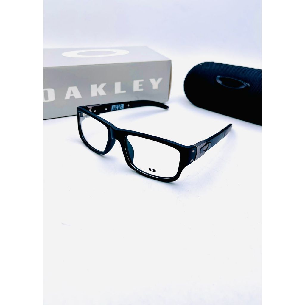 Best Seller New Kacamata Oakley MUFFLER Lensa Clear Frame Black Super Premium