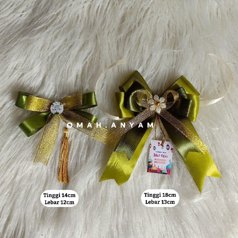 

Aksen pita hias hampers lebaran | pita hias idul fitri | aksesoris lebaran