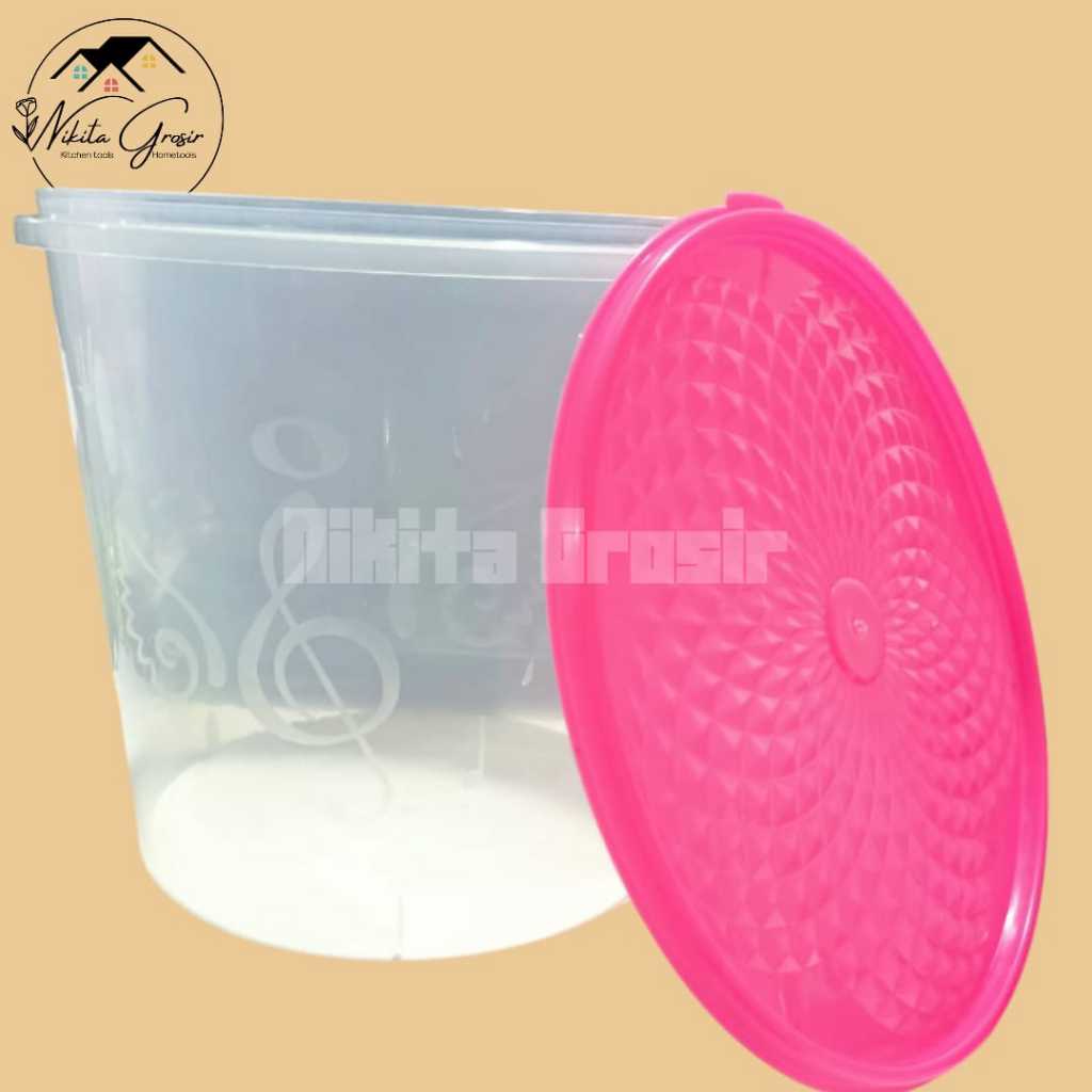 Toples Plastik Tutup 10 Liter / Toples Krupuk 10 Liter / Wadah Kerupuk Snack 10 Liter