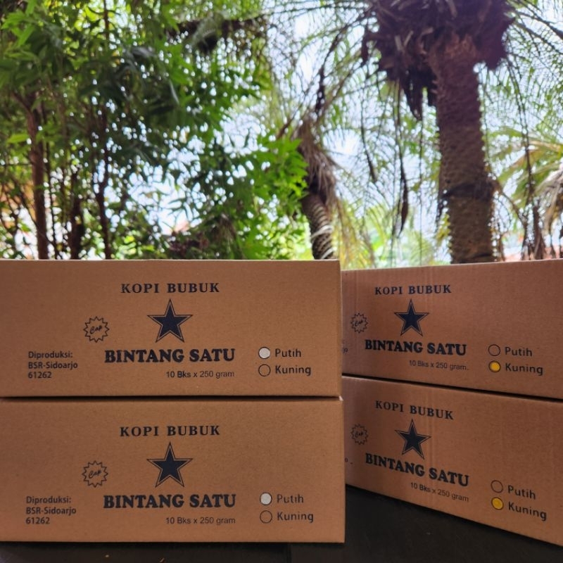 

[Grosir] Kopi Bintang Satu Putih 1 Karton Isi 10 Pack @250 Gram