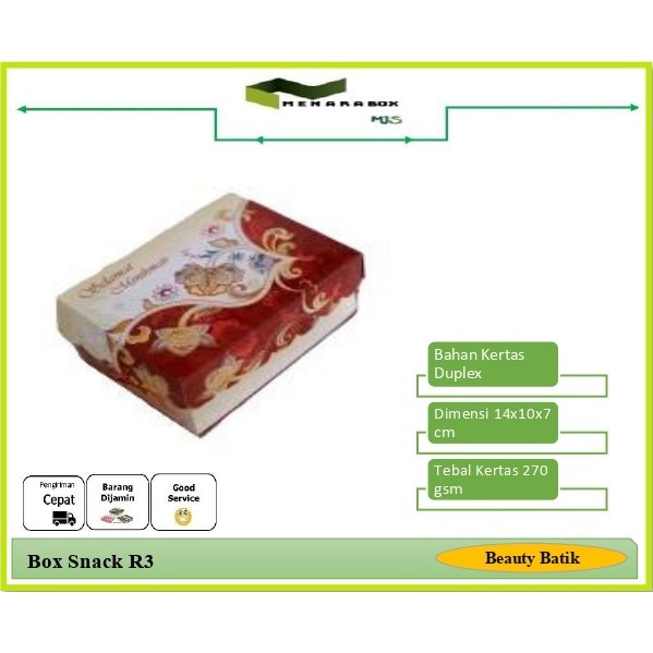 

Box Snack R3 Bahan Duplex Motif Cantik