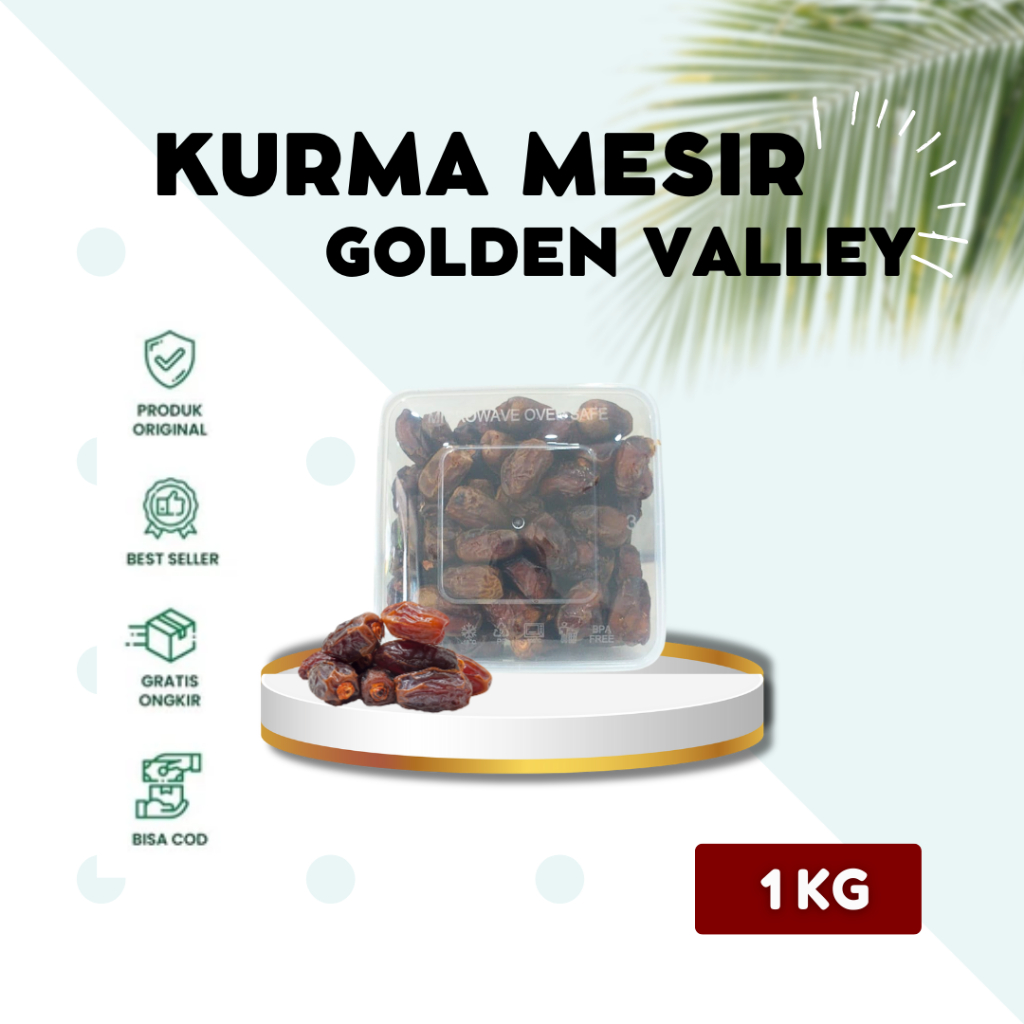 

Kurma Mesir Golden Valley 1 kg | Kurma Curah Golden Valey Repack 1kg