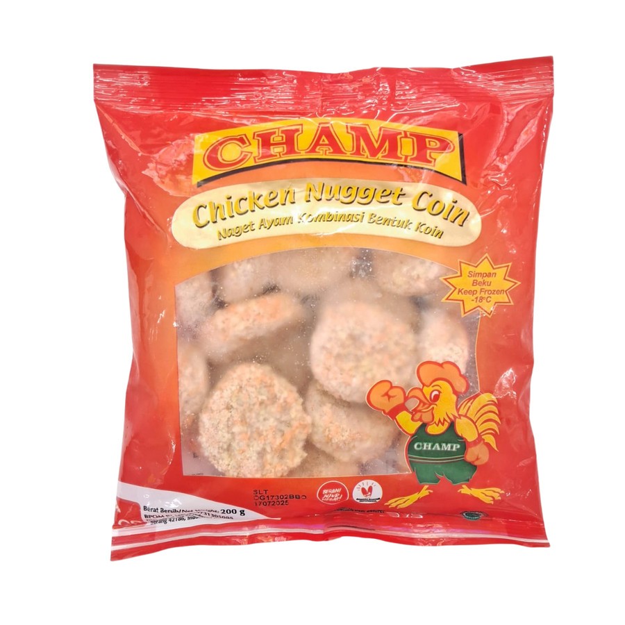 

Champ Chicken Nugget Coin 200gr / Champ Naget Ayam Koin 200gr