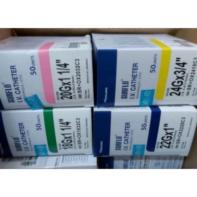Jarum infus/Surflo I.V Catheter Terumo 18g 20g 22g 24g/ Abbocath terumo