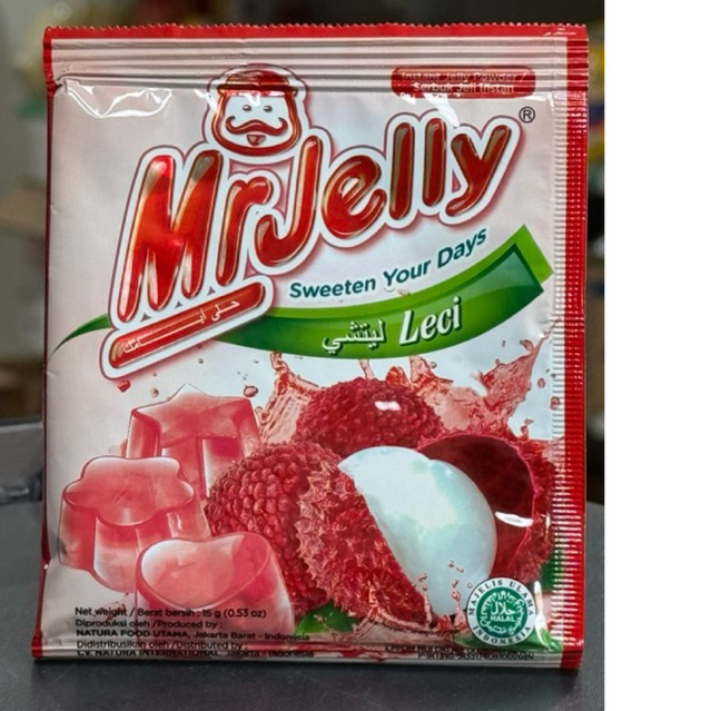 

Mr.Jelly Instant jelly powder / serbuk jeli instan rasa leci 15gr