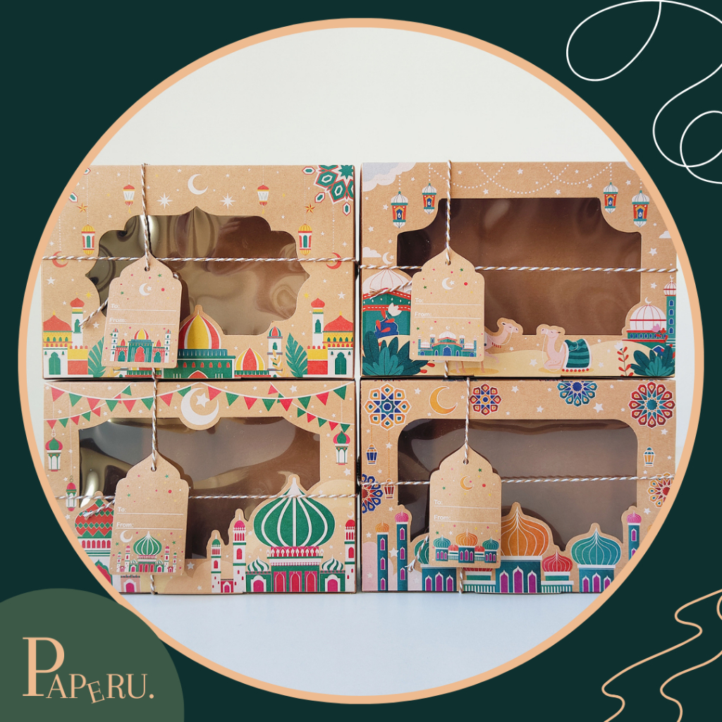 

[PAPERU] Eid Mubarak Hamper Box Kotak Hari Raya Idul Fitri Kraft Box Kotak Kue