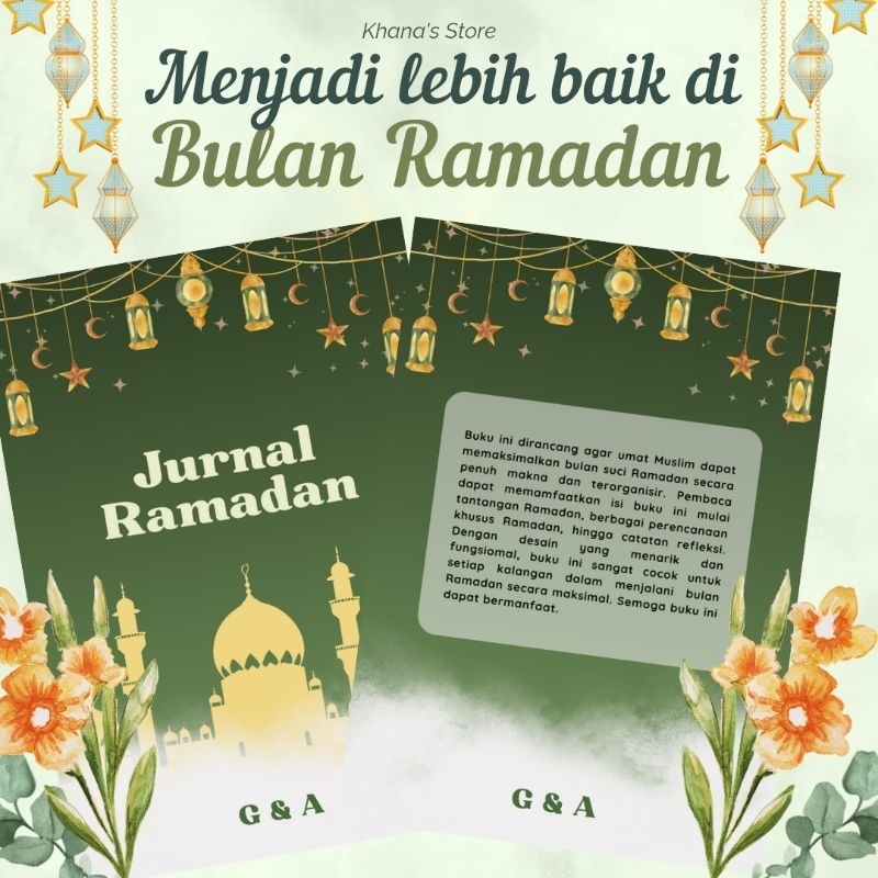 Jurnal Ramadan by G&A | Ramadan Planner | Diary Ramadan | Daily weekly Planner | Planner Islami