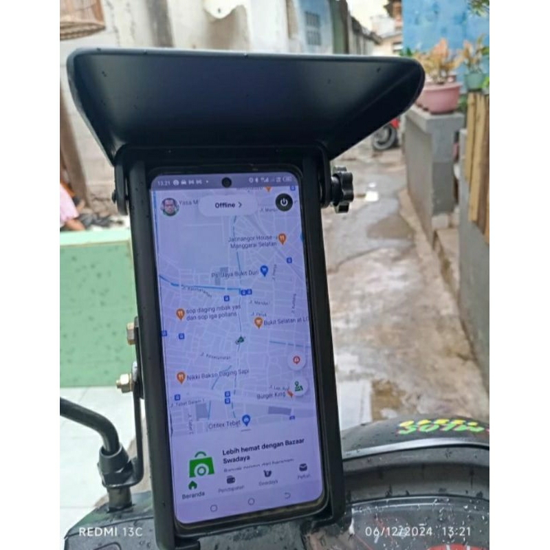 Holder hp motor,As Holder tutup panjang,Sofecase tebal(Hp Besar)