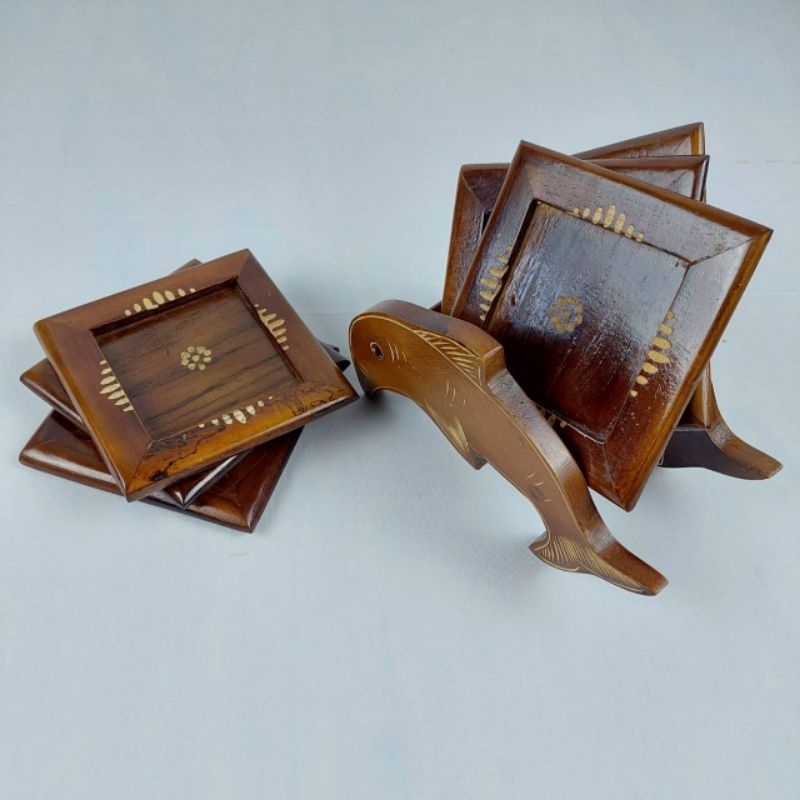 Set lepek/tatakan gelas isi 6