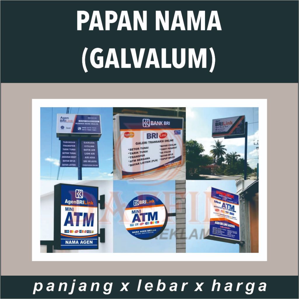 

Papan Nama Galvalum