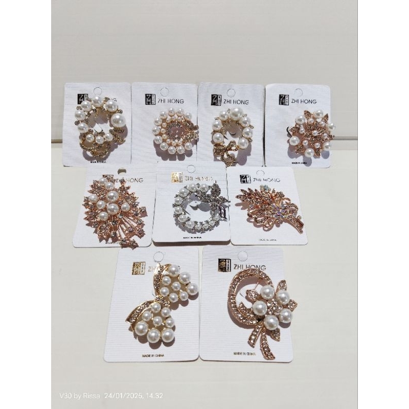 BROS DADA BROS  HURUF BESAR PIN FASHION HIJAB