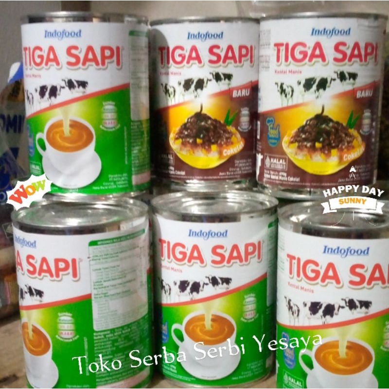 

Tiga Sapi Susu Krimer Kental Manis Indofood (490gr)