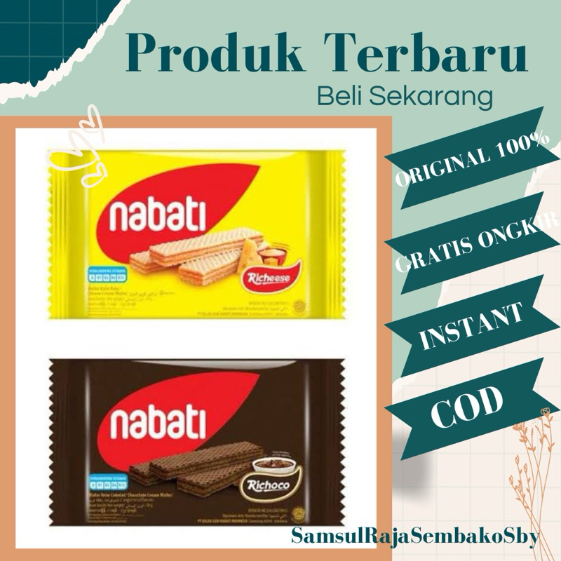 

Wafer NABATI 39gram cokelat keju